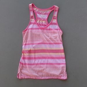 American Eagle Racerback Striped Linen Blend Tank